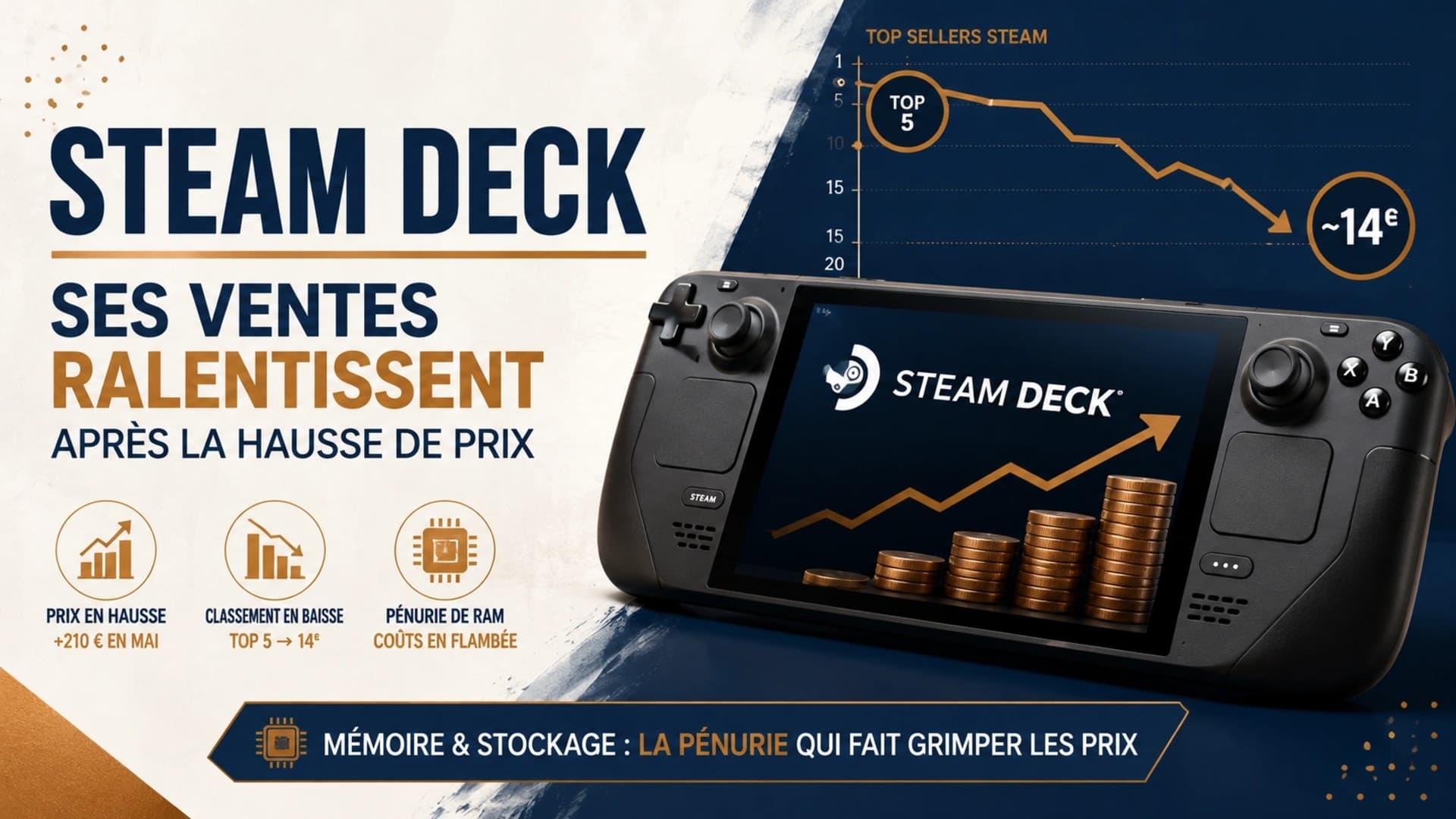 Steam Deck : ses ventes ralentissent après la hausse de prix