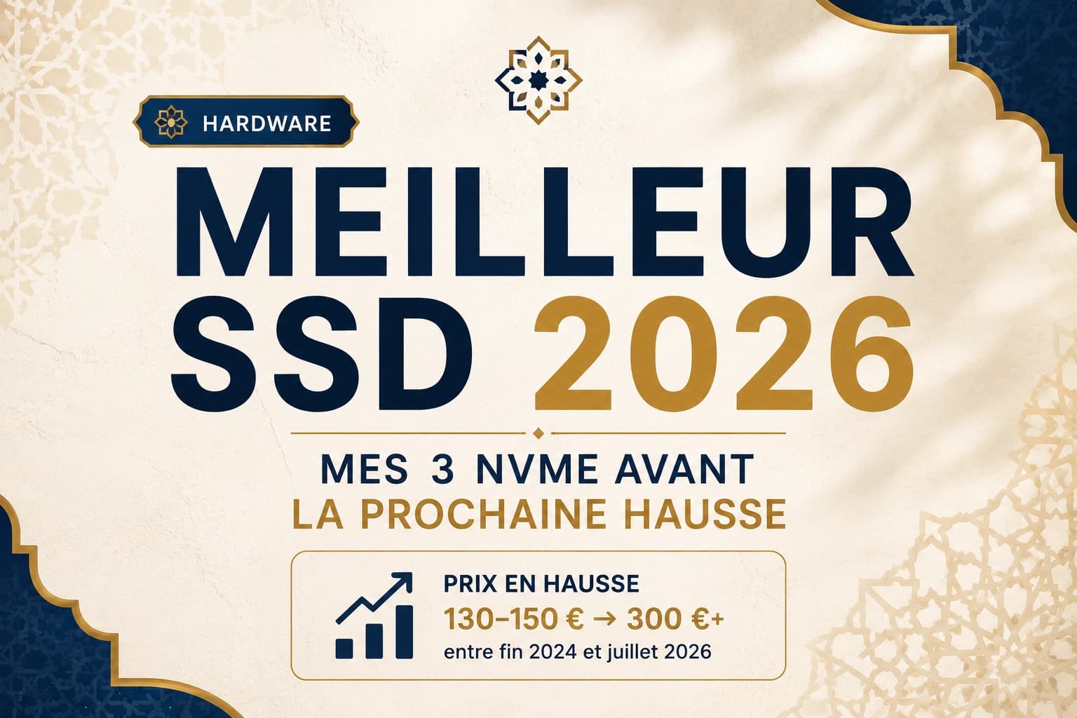 Meilleur SSD 2026 : mes 3 NVMe avant la prochaine hausse